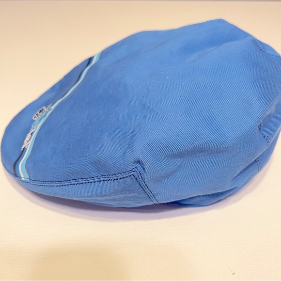 l.e.i blue with stripe and flower pageboy cabby hat. - Picture 2 of 7